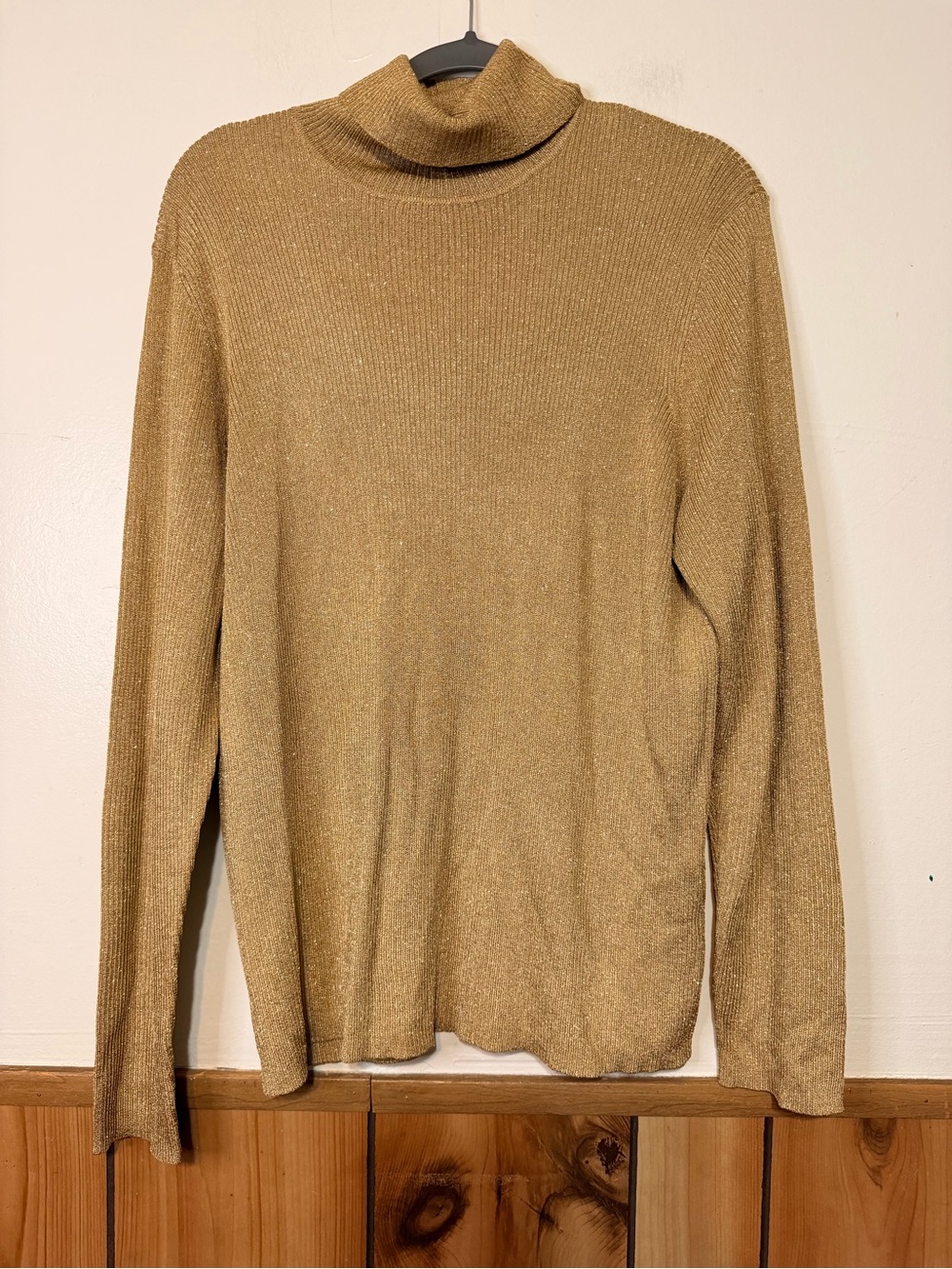 Ralph Lauren Metallic Gold Women's Turtleneck Sweater